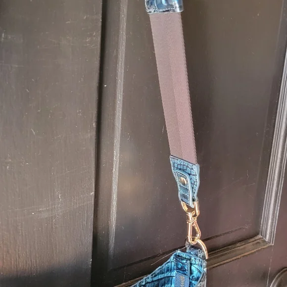 Brahmin Leia Blue Patina Melbourne Crossbody Bag - Picture 5 of 16